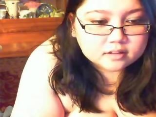 Mataba bbw asyano tinedyer pagsasalsal sa webcam